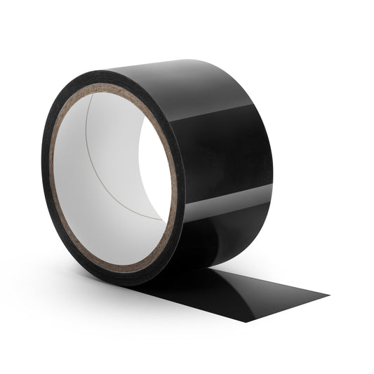Blush Novelties Temptasia Bondage BDSM Tape 60 Feet of Non-Sticky Bondage Tape for Playful Kinky Fetish Pleasure - Shiny, Versatile, and Multi-Functional for Blindfolds, Binding, and Dressing