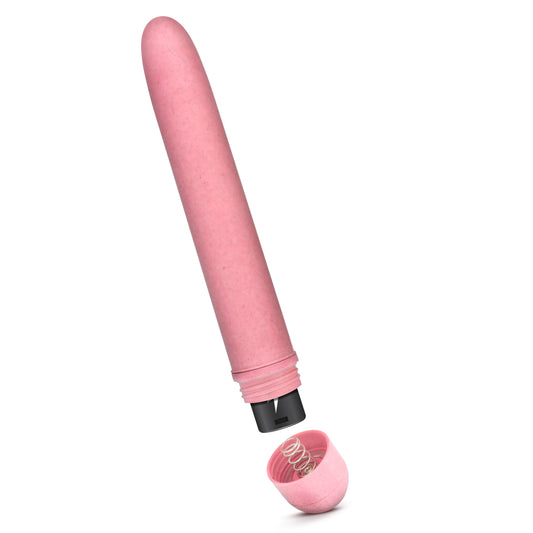 Blush Gaia® Eco 7" Slim Quiet Vibrator, Plant-Based BioFeel Sustainable Clitoral, Vaginal, Anal Pleasure Classic Multispeed Vibrating Personal Massager, Adult Sex Toy for Women, Men, Couples - (Coral)