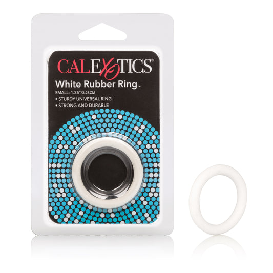California Exotics Rubber Ring, White, Small
