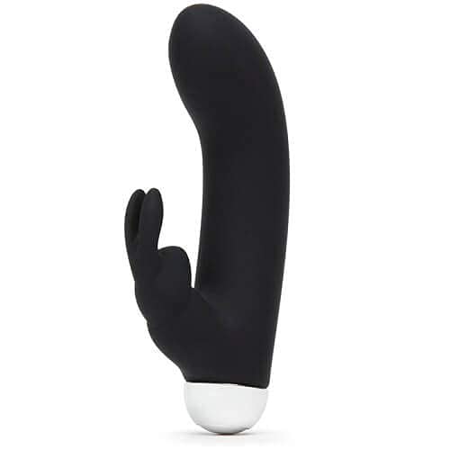 Fifty Shades of Grey Greedy Girl Mini Rabbit Vibrator - 5 Inch Silicone Vibrator for Women - 10 Function Dual Stimulation Adult Sex Toy - Rechargeable & Waterproof - Black