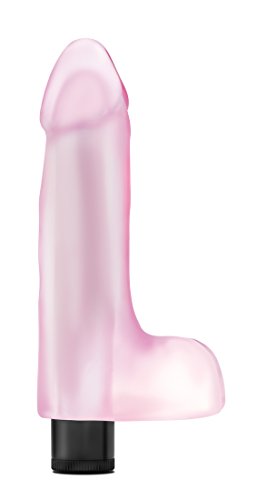 7" Soft Realistic Feel Vibrating Dildo - Multi Speed Cock and Balls Vibrator - Waterproof - Sex Toy for Women, - Sex Toy for Adults (Pink)
