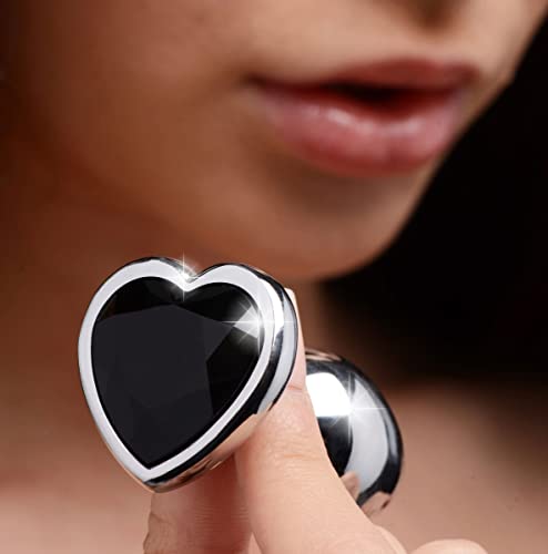 Booty Sparks Black Heart Gem Anal Plug - Large