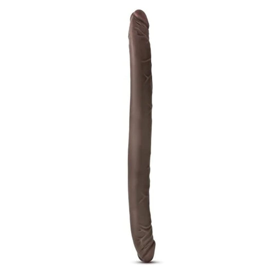 Blush Novelties Dr. Skin 16 Inch Double Dildo Extra Long Dildo, Sex Toy for Women, Sex Toy for Adults, Chocolate