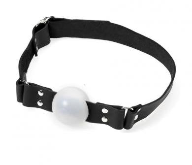 Spartacus Plastic Ball Gag with D-Ring White