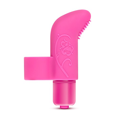 7 Vibrating Functions Textured Platinum Silicone Finger Vibrator - Removable Waterproof Bullet - 3-in-1 Sex Toy - Sex Toy for Women - Sex Toy for Couples (Pink)