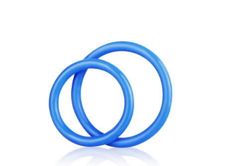 Blueline C&B Silicone Cock Ring Set Blue