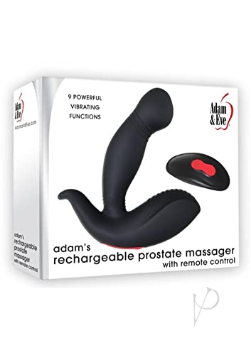 Adams Rechargeable Prostate Massager with Remote - Black