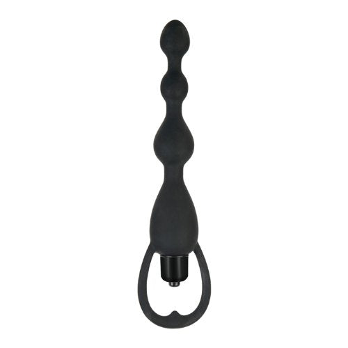 California Exotic Novelties Silicone Vibrating Pleasure Beads, Black