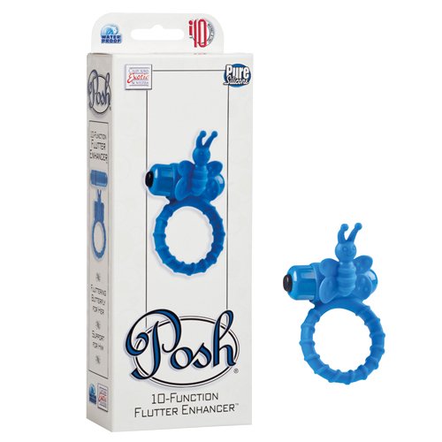 California Exotic Novelties Posh 10-function Flutter Enhancer, Blue