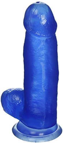 Blush B Yours 7" Sweet N’ Hard-1 Realistic Dildo w/Balls, 1.5" Wide Soft Long Flexible Shaft Cock, Suction Cup, O-Ring Compatible, Beginner Vagina & Anal Adult Sex Toy for Women, Men, Couples- (Blue)