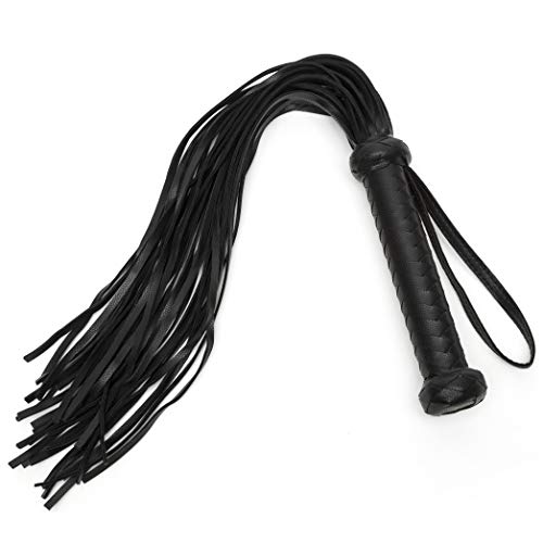 Fifty Shades of Grey Bound to You Black Flogger - Luxurious Vegan Leather Adult Play Accessory with Textured Handle - 25 inches