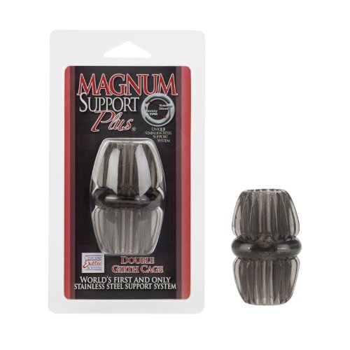 California Exotic Novelties Magnum Support Plus Double Girth Cage - Smoke