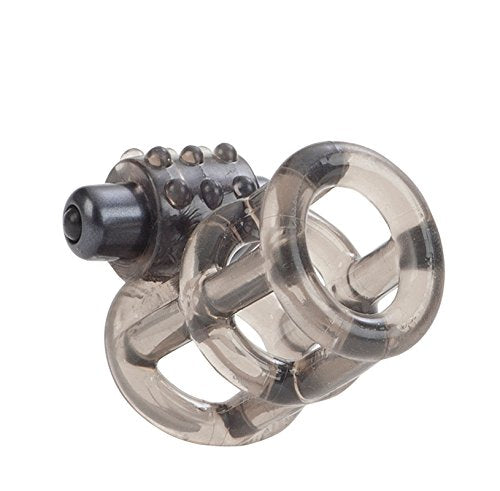 California Exotic Novelties Basic Essentials Stretchy Vibrating Support Cage, Smoke