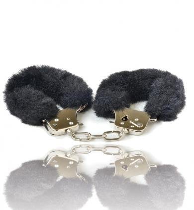 Black Furry Hand Cuffs - Wrist Restraints - Sexy Toys for Men and Women - Sex Toy for Couples - Sex Toy for Adults