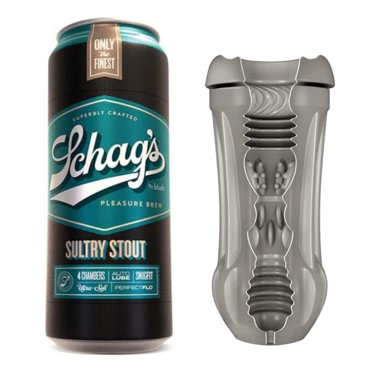 Blush Novelties Schags Male Masturbator - Realistic Sex Pleasure Device - 4 Chambers, Orbs, Ticklers to Stimulate Your Penis PerfectFlo Suction Oral Sex Toy - Adult Male Sex Toy