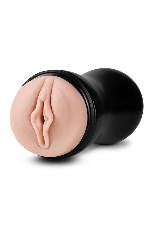 Blush Novelties M for Men Soft & Wet Pussy with Pleasure Orbs & Ridges - Self Lubricating Ultra Soft Realistic Male Masturbator - PerfectFlo Mimics BJ Suction - 1 Size Fits All