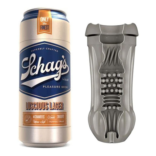 Blush Novelties Schags Male Masturbator - Realistic Sex Pleasure Device - 4 Chambers Ribbed Ticklers to Stimulate Your Penis PerfectFlo Suction Oral Sex Toy - Adult Male Sex Toy