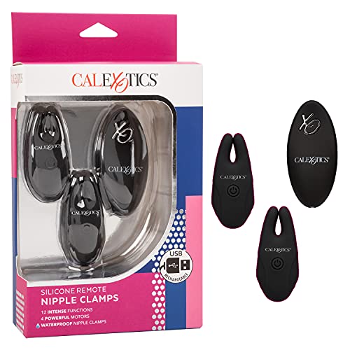 CalExotics SE-0077-78-3 Silicone Remote Nipple Clamps - Black