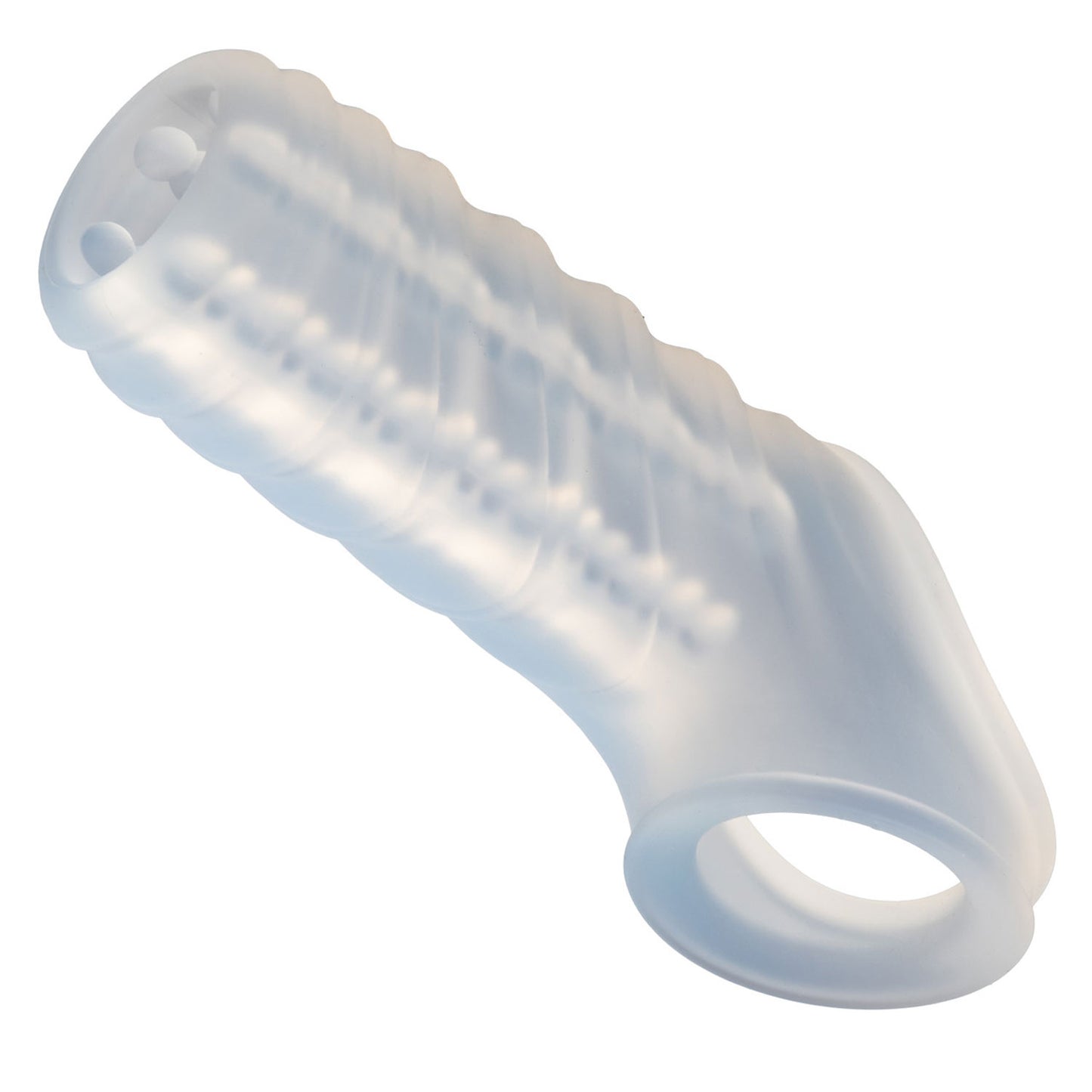 CalExotics Performance Maxx Liquid Silicone Reversible Transparent Penis Sleeve with Ridged Texture - SE-1632-70-3