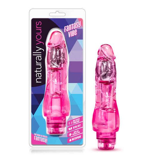 Blush B Yours Fantasy Vibe - 8.5 Inch Realistic Vibrating Dildo for Women Men Couples | G-Spot & Clitoral Stimulator | Twist-Base Multispeed Vibrator | Waterproof Adult Sex Toy - Pink