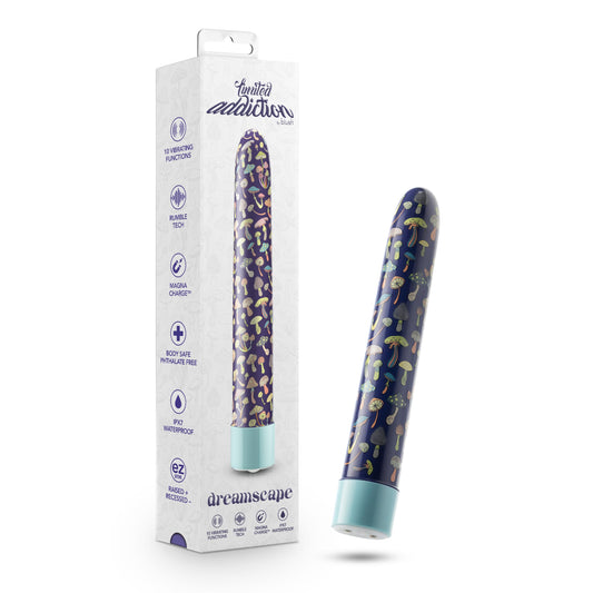 Blush Dreamscape 7" G-Spot Vibrator for Women, Limited Addiction Slimline - 10 Vibe Modes, Rechargeable Pleasure Spot Massager, RumboTech Deep Rumbles, Magnetic USB Charger - Adult Sex Toy - (Blue)