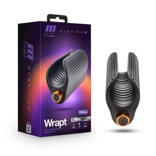 Blush Novelties Wrapt - Premium Purio Silicone Male Cock Stroker Masturbator Realistic Flesh Feel 10 Vibration Settings Rechargeable 3 Pleasure Chambers Oral Sex Simulation Mens Sex Pleasure Toy