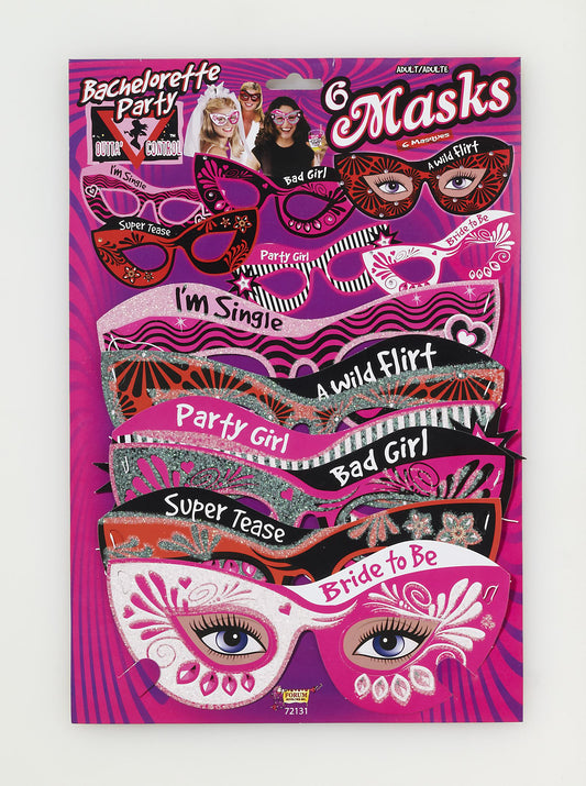 BACHELORETTE MASKS 6PC