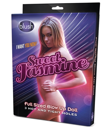 Blush X5 Men Sweet Jasmine 5'3" Life-Size Inflatable Sex Doll, 3 Penetrable Holes, Realistic PVC Oral, Anal & Vaginal Stroker, Double Trouble Masturbator Compatible Doll Adult Sex Toy for Men -(Beige)