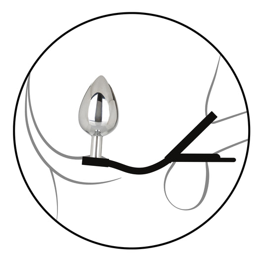 CalExotics Star F*cker XL Teardrop Plug – Metal Probe Male Enhancement Support Ring – Black