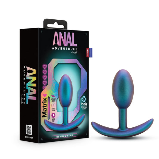 Blush Novelties Anal Adventures Matrix Nebula Plug - Puria Silicone Anal Plug, UltrasilkSmooth, Anal Sex Training Toys, Beginners Sex Toy for All Genders, Anal Dildo Stretcher