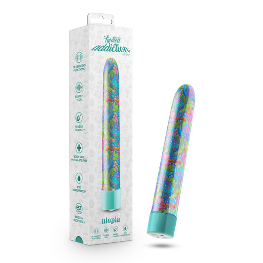 Blush Bullet Vibrators for Women - 7" Limited Addiction Utopia - Slim G-Spot Clitoral Nipple Stimulator - Personal Massager with 10 RumbleTech Vibrations - Waterproof Mini Vibrator - Adult Sex Toys