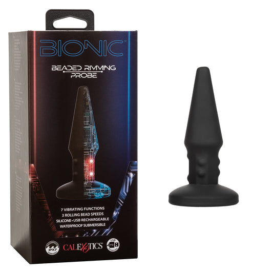 CalExotics Bionic Beaded Rimming Probe Anal Butt Plug Vibrator - SE-0850-15-3