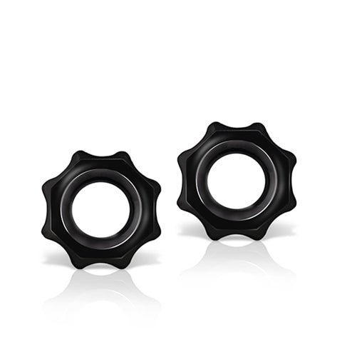 Super Elastic Cock Rings -- Strong Cockrings -- Prolong Erection -- Sex Toy for Men (Black)