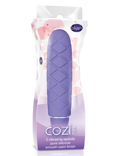 Blush 4.75" Luxe Cozi Periwinkle Mini Vibrator for Couples, 1" Wide Silicone G-Spot & Vaginal Vibrating Wand Massager w/ 10 Functions, Satin Smooth Feel Discreet Pocket Bullet Adult Sex Toy for Women