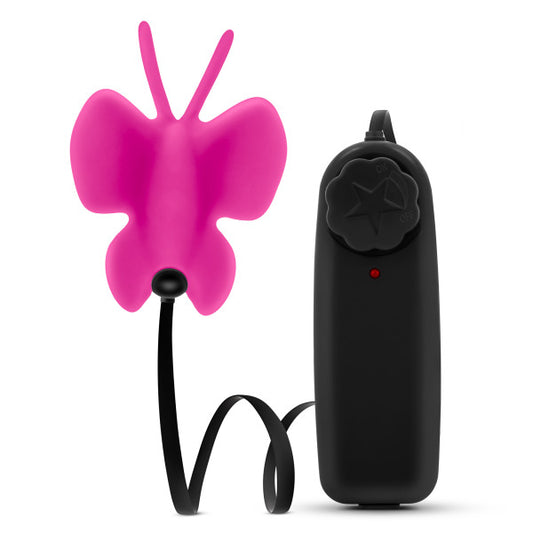 Luxe - Butterfly Teaser - Platinum Silicone Multi Speed Clitoral Stimulator - Sex Toy for Women - Sex Toy for Couples (Fuchsia)