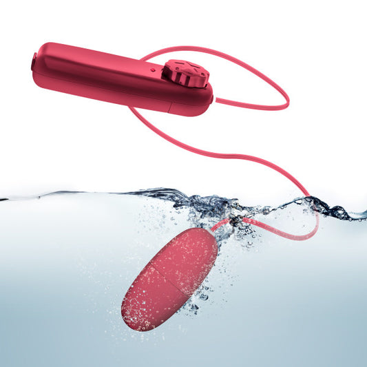 Wired Remote Powerful Vibrating Egg Bullet - Multi Speed Egg Vibrator - Sex Toy for Women - Sex Toy for Couples (Cerise)