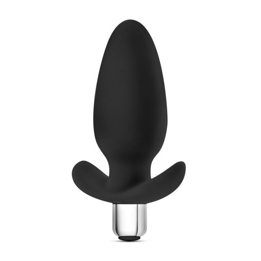 Blush Luxe Little Thumper 4" Vibrating Anal Plug - Removable Bullet, 10 Vibration Modes - Smooth Tapered Anchor Design - Waterproof, Body-Safe Silicone Butt Plug for Men, Women & Couples - (Black)