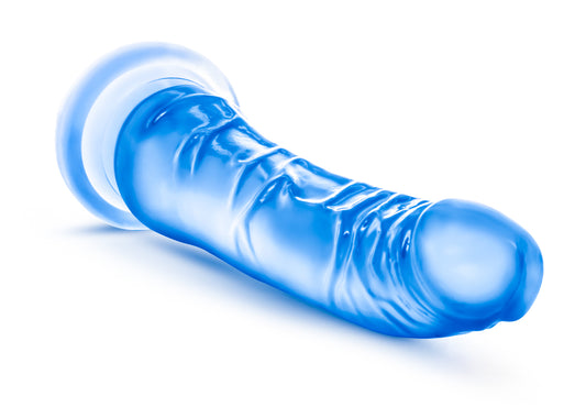 Blush B Yours Sweet N' Hard-5 7.5" Realistic Dildo for Solo & Partner Play Lifelike Soft Cock - Suction Cup, Strap-On Compatible, Body-Safe PVC - Erotic Adult Sex Toy for Women, Men & Couples - (Blue)