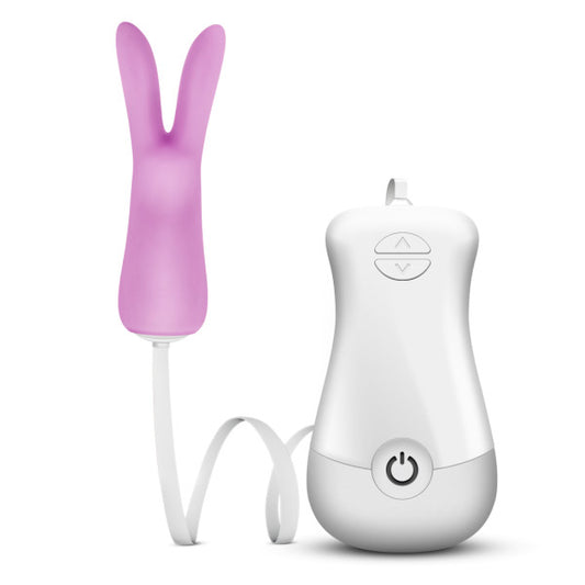 Satin Smooth Wired Remote Bunny Ears Vibrating Egg - Platinum Silicone Bullet Vibrator - Sex Toy for Women - Sex Toy for Couples (Lilac)