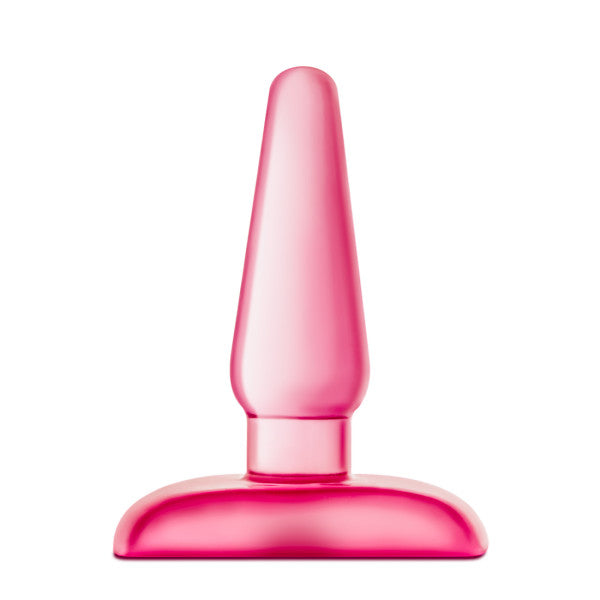 Blush B Yours 4" Eclipse Pleaser Butt Plug - Beginner Anal Trainer with Soft Tapered Tip - Slim Insertion ButtPlug, Body Safe PVC Anchor Base - Adult Anal Sex Toy for Women, Men & Couples - (Pink)