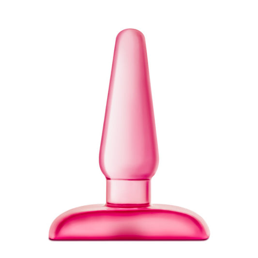 Blush B Yours 4" Eclipse Pleaser Butt Plug - Beginner Anal Trainer with Soft Tapered Tip - Slim Insertion ButtPlug, Body Safe PVC Anchor Base - Adult Anal Sex Toy for Women, Men & Couples - (Pink)
