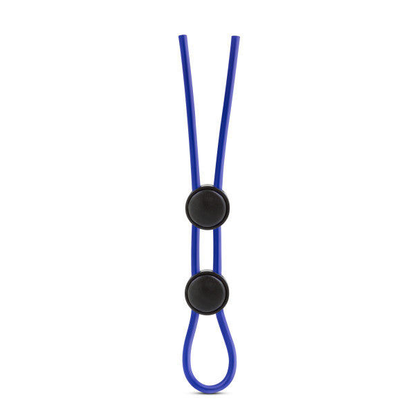 Blush Stay Hard Silicone Double Loop Cock Ball Ring | Penis Ring Lasso | Sex Toys and Penis Toys for Couples | One Size Fits All, Blue