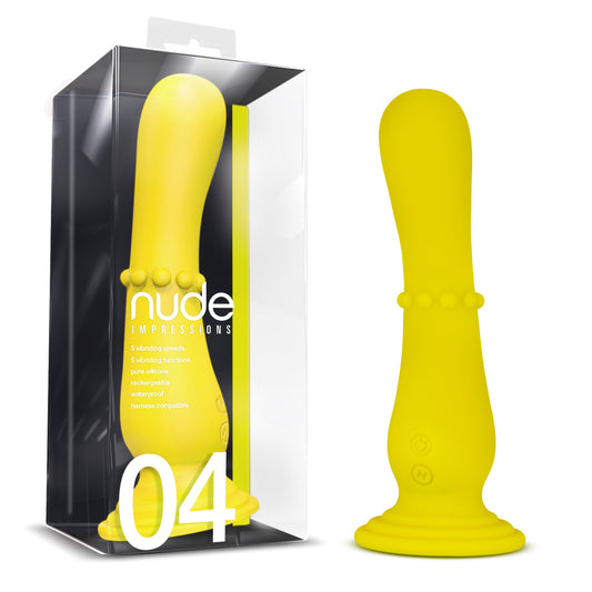 7.5" Powerful 10 Vibrating Functions Personal Massager - Platinum Silicone Vibrating Dildo - Suction Cup Harness Compatible - USB Rechargeable - Sex Toy for Women - Sex Toy for Adults (Yellow)