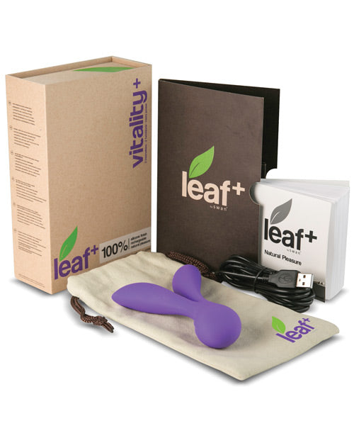 BMS Life Leaf By Swan Purple Vibrator + Free Refresh Toy Cleaner 4.oz