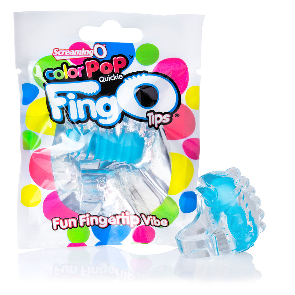 SCREAMING O Colorpop Fingo Tip Vibrator, Blue