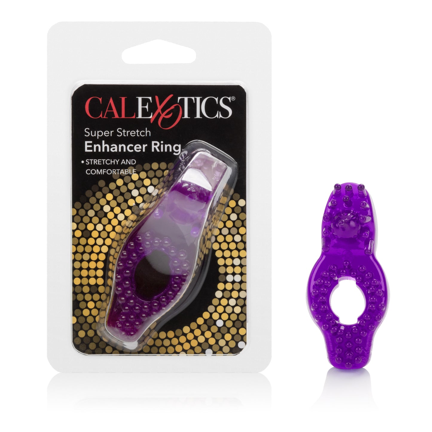 California Exotics Super Stretch Stimulator Sleeve, Dual Noduled Purple