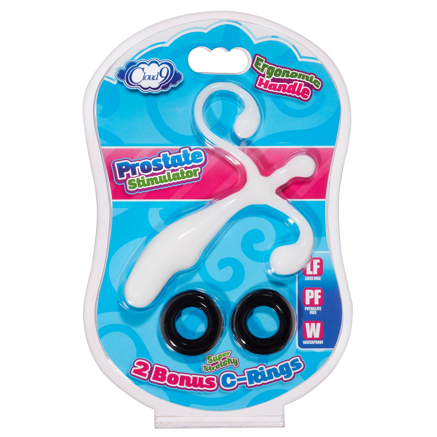 Cloud 9 Novelties Prostate Stimulator Soft and Flexible Kit with Cock-Rings, White, 0.1700 Ounce