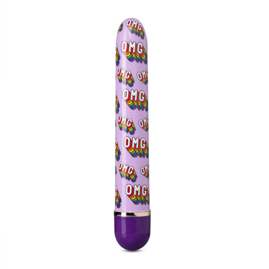 Blush The Collection OMG Slim Vibe - Pride 7" Bullet Vibrator Adjustable Strong Multi-Speeds Waterproof Ultra Hygienic Massager Compact Quiet Design, Body Safe Pleasurable Adult Sex Toy Couples