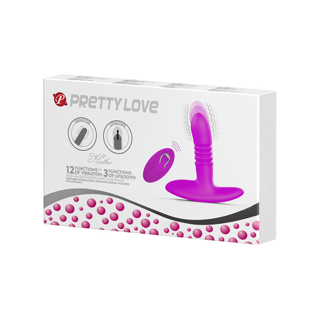 Pretty Love Heather Thrusting Butt Plug - Fuchsia