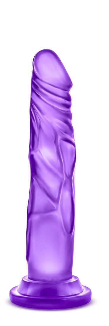 Blush B Yours Sweet N' Hard-5 7.5" Realistic Dildo for Anal & Pegging - Soft Yet Firm Lifelike Cock - Suction Cup, Strap-On Compatible, Body-Safe PVC - Adult Sex Toy for Women, Men & Couples -(Purple)